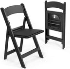 Resin Folding Chairs with Cushion, Foldable Plastic Chair with Comfortable Padded Seats, Perfect for Event Party