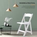 Resin Folding Chairs with Cushion, Foldable Plastic Chair with Comfortable Padded Seats, Perfect for Event Party, alternate