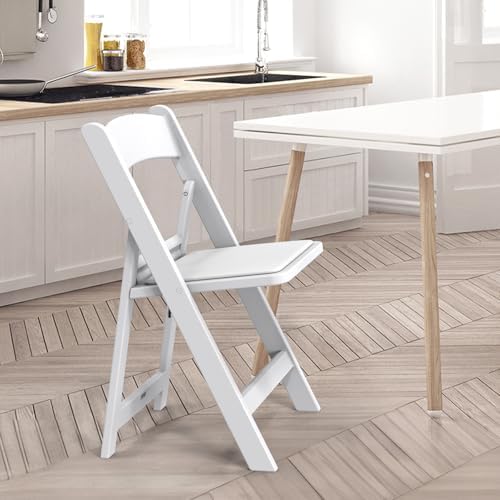 Resin Folding Chairs with Cushion, Foldable Plastic Chair with Comfortable Padded Seats, Perfect for Event Party, alternate
