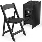 Resin Folding Chairs with Cushion, Foldable Plastic Chair with Comfortable Padded Seats, Perfect for Event Party