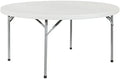 Resin Folding Table for Banquets, Picnics, and Parties, 60 Inch, Round