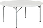 Resin Folding Table for Banquets, Picnics, and Parties, 60 Inch, Round