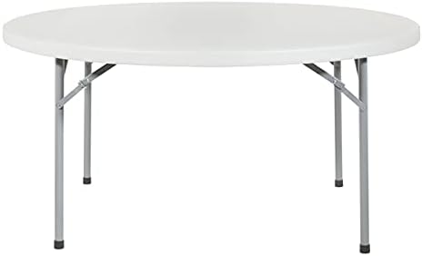 Resin Folding Table for Banquets, Picnics, and Parties, 60 Inch, Round, alternate view 4