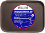 Restaurant Grade Non-Slip Tray, Plastic, Rubber Lined, Rectangular (Brown, 12-Inch x 16-Inch) in Brown