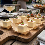 Restaurantware-4.5 x 2.5 Inch Food Trays, 200 Bamboo Display Boat - Durable, Small, Bamboo Serving Tray, For, alternate view