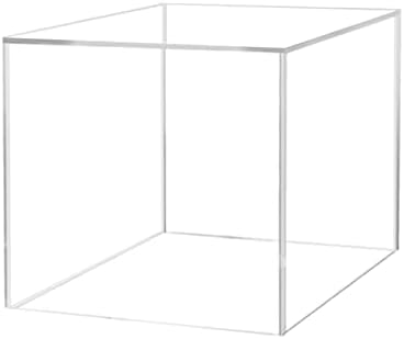 Retail Product Riser or Merchandise Storage Bin 6" Clear Acrylic Display Box with One Open Side No Lid Versatile