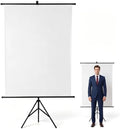 Retractable Passport Photo Backdrop with Stand, 35.4" x 59", White in White