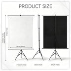 Retractable Passport Photo Backdrop with Stand, 35.4" x 59", White in White, alternate view 4