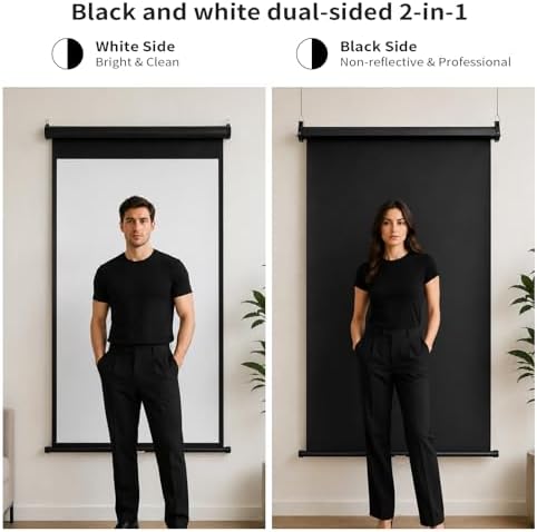 Retractable Photo Backdrop, 36 x 56 White Background Screen, alternate view 6