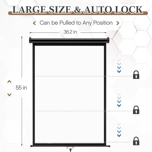 Retractable White Backdrop 36 x 55in, ID Photo Background Screen, alternate view 3