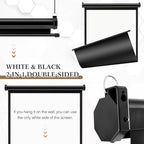 Retractable White Backdrop 36 x 55in, ID Photo Background Screen, alternate view 4