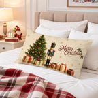 Retro Nutcracker Merry Christmas Tree Pillow Covers 12x20 Inch in 12x20 Inch in Not Applicabie, alternate view 4