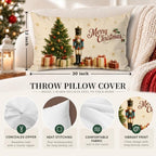 Retro Nutcracker Merry Christmas Tree Pillow Covers 12x20 Inch in 12x20 Inch in Not Applicabie, alternate view 6