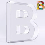 Reusable 10'' Fillable Acrylic Charcuterie Board Box Letter B in Letter B
