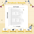 Reusable 10'' Fillable Acrylic Charcuterie Board Box Letter B in Letter B, alternate view 3