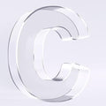 Reusable 10'' Fillable Acrylic Charcuterie Board Box Letter C in Letter C