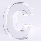 Reusable 10'' Fillable Acrylic Charcuterie Board Box Letter C in Letter C