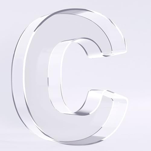 Reusable 10'' Fillable Acrylic Charcuterie Board Box Letter C in Letter C