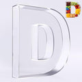 Reusable 10'' Fillable Acrylic Charcuterie Board Box Letter D in Letter D