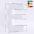 Reusable 10'' Fillable Acrylic Charcuterie Board Box Letter E in Letter E