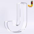 Reusable 10'' Fillable Acrylic Charcuterie Board Box Letter J in Letter J
