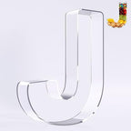 Reusable 10'' Fillable Acrylic Charcuterie Board Box Letter J in Letter J