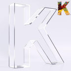 Reusable 10'' Fillable Acrylic Charcuterie Board Box Letter K in Letter K