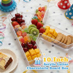 Reusable 10'' Fillable Acrylic Charcuterie Board Box Letter K in Letter K, alternate view 2
