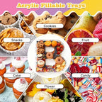 Reusable 10'' Fillable Acrylic Charcuterie Board Box Letter & in Letter &, alternate view 5