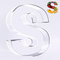 Reusable 10'' Fillable Acrylic Charcuterie Board Box Letter S in Letter S
