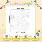 Reusable 10'' Fillable Acrylic Charcuterie Board Box Letter S in Letter S, alternate view 3