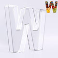 Reusable 10'' Fillable Acrylic Charcuterie Board Box Letter W in Letter W