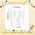 Reusable 10'' Fillable Acrylic Charcuterie Board Box Letter W in Letter W, alternate view 3