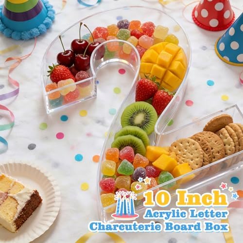 Reusable 10'' Fillable Acrylic Charcuterie Board Box Number 25 in Number 25, alternate view 2
