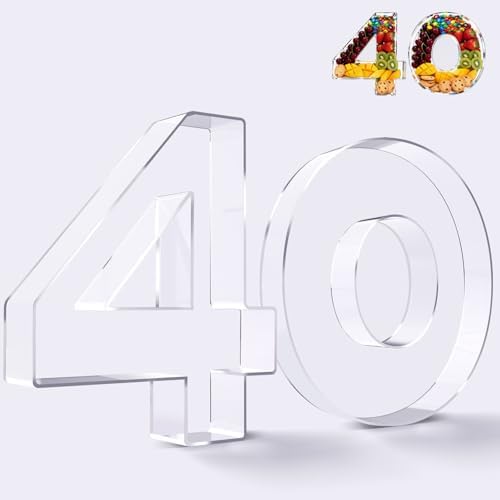 Reusable 10'' Fillable Acrylic Charcuterie Board Box Number 40 in Number 40