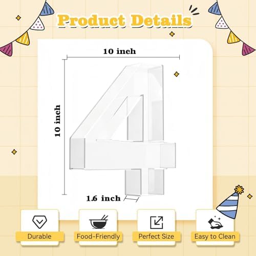 Reusable 10'' Fillable Acrylic Charcuterie Board Box Number 40 in Number 40, alternate view 3