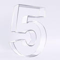 Reusable 10'' Fillable Acrylic Charcuterie Board Box Number 5 in Number 5