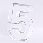 Reusable 10'' Fillable Acrylic Charcuterie Board Box Number 5 in Number 5