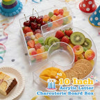 Reusable 10'' Fillable Acrylic Charcuterie Board Box Number 5 in Number 5, alternate view 2