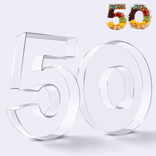 Reusable 10'' Fillable Acrylic Charcuterie Board Box Number 50 in Number 50
