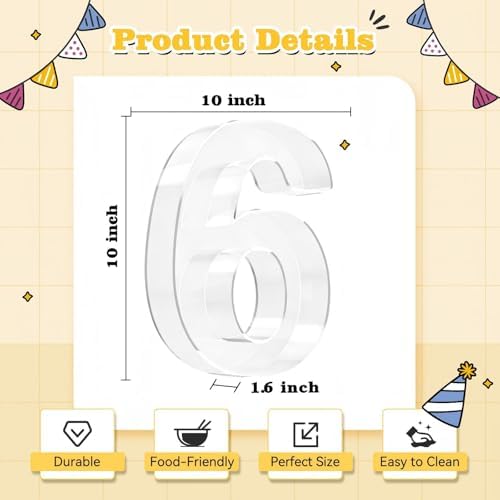 Reusable 10'' Fillable Acrylic Charcuterie Board Box Number 60 in Number 60, alternate view 3