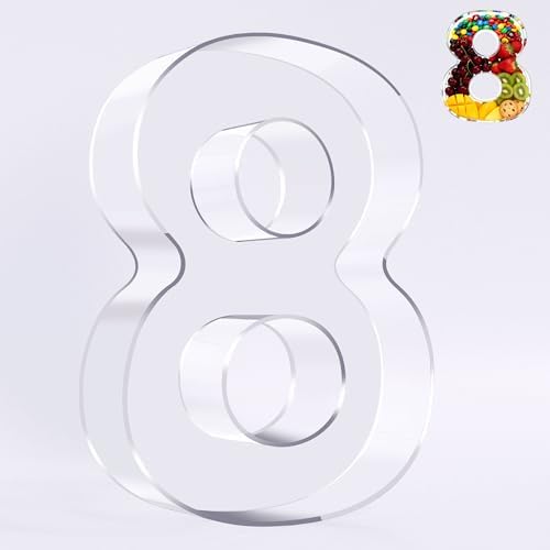 Reusable 10'' Fillable Acrylic Charcuterie Board Box Number 8 in Number 8