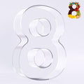 Reusable 10'' Fillable Acrylic Charcuterie Board Box Number 8 in Number 8