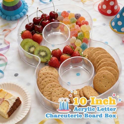 Reusable 10'' Fillable Acrylic Charcuterie Board Box Number 8 in Number 8, alternate view 2