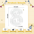 Reusable 10'' Fillable Acrylic Charcuterie Board Box Number 8 in Number 8, alternate view 3
