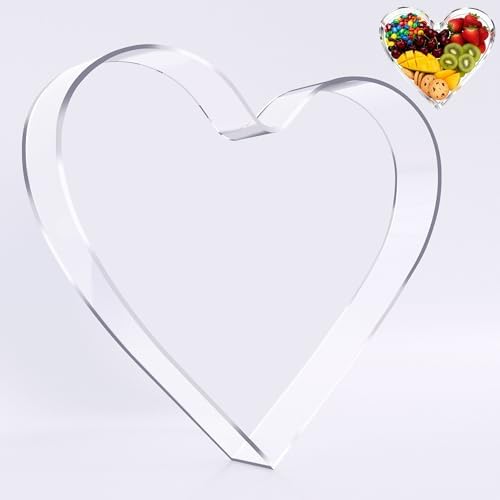 Reusable 10'' Fillable Acrylic Heart Charcuterie Board Box in Heart