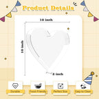 Reusable 10'' Fillable Acrylic Heart Charcuterie Board Box in Heart, alternate view 3