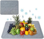 Reusable Freezable Ice Mat, 2 Pack 23.6 x 19.7 Food Cooling Tray in 23.6 x 19.7" in Gray