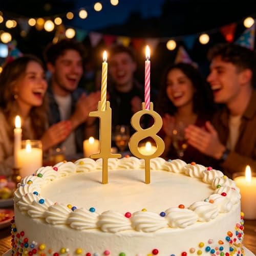 Reusable Number Birthday Candle Holder Set, 20 PCS (2 Sets) Metal Number Candle Holders Stand, Party Cakes, alternate view 5