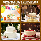 Reusable Number Birthday Candle Holder Set, 20 PCS (2 Sets) Metal Number Candle Holders Stand, Party Cakes, alternate view 6